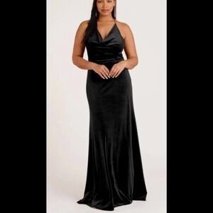 Jenny Yoo Black Velvet Wedding Dress